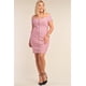 thumbnail image 2 of Vestido Mini Ajustado con Hombros Descubiertos y Cremallera Frontal de Talla Grande, 2 of 5