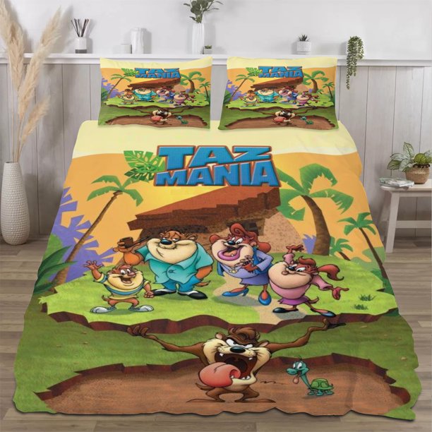 Taz-Mania Quilts for Queen Bed Bedspreads,Soft Bed Quilt Lightweight Bedspread,Quilted Coverlet