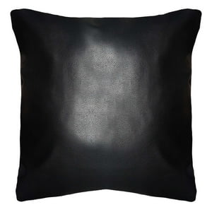 Elizabeth Peper - Funda Cojín Decorativo Ecocuero Negro 50X50