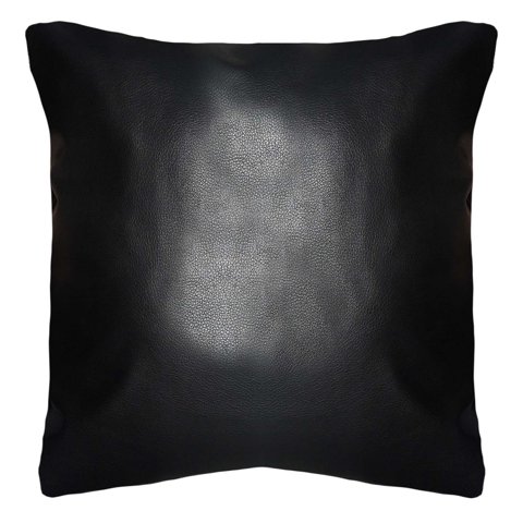 Elizabeth Peper - Funda Cojín Decorativo Ecocuero Negro 45X45