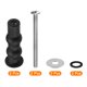 thumbnail image 3 of 2 juegos de bisagras para asiento de inodoro M6, tornillos, juego de tuercas superiores de goma expansible para asiento de inodoro (diámetro de la arandela: 16 mm/0.63"), 3 of 7