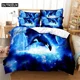 thumbnail image 1 of Blue fish Fashion Bedding Set Digital Printing Duvet Cover Sets 1 Quilt Cover + 12 Pillowcases USEUAU Size Bed Sheets, 1 of 5