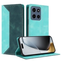 Funda Foxdock Para Motorola Moto G Play 2026 De Cuero Premium Bicolor Con Ranuras Rfid, Carcasa Tipo Billetera Antigolpes Y Soporte Plegable