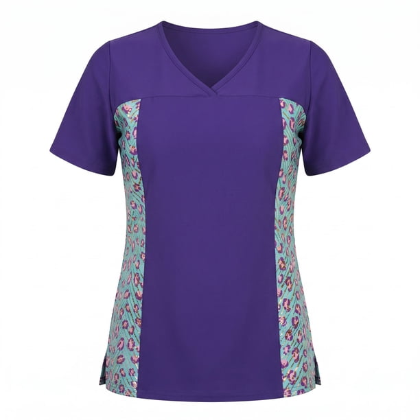 Delantal Mujer Ripholia 2231 tela elasticada C/aplic. estampada al costado