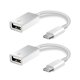 thumbnail image 1 of Adaptador USB FLEAVER USB-C a USB-A (Pack de 2) Blanco, 1 of 4