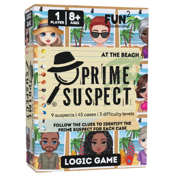 Juego de lógica Prime Suspect de Fun Squared Games con 45 tarjetas de casos