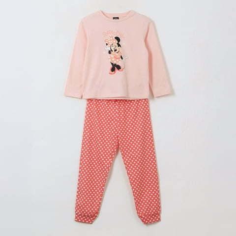 Pijama Manga Larga Niña Soooo Chic Minnie Rosado Disney