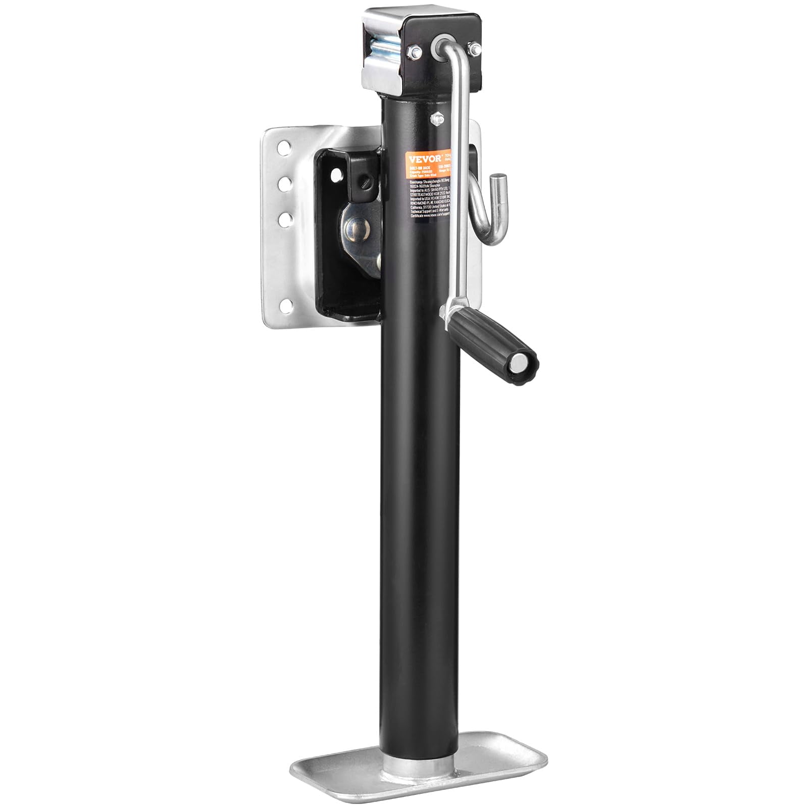 Remolque Jack Vevor, Capacidad De Carga De 2500 Libras, Elevador Giratorio De 15 Cm
