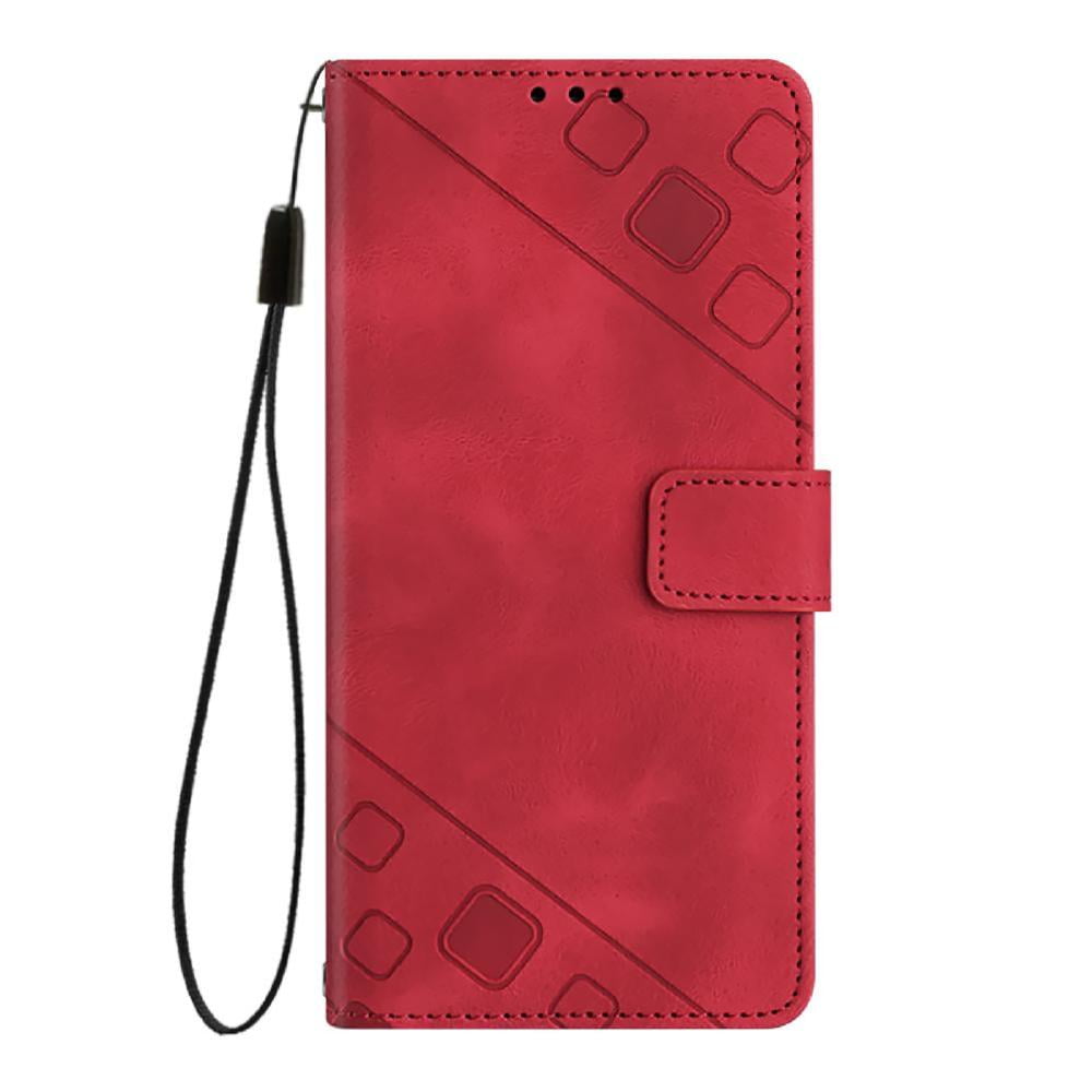 Foxdock - Funda Cartera Para Samsung Galaxy A10 Con Soporte Y Ranuras, Resistente A Golpes Y Rayones Rojo