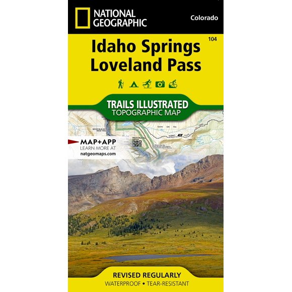 Mapa topográfico National Geographic Idaho Springs – Loveland Pass 104