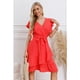 thumbnail image 2 of Vestido Corto Mujer Manga Corta Casual Eventos Cuello V 3332, 2 of 3