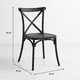 thumbnail image 4 of Pack 4 Sillas de Terraza o Comedor Crossback Danubio - Negra, 4 of 7