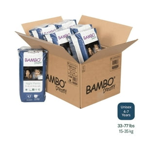 Bambo Nature - Caja Pañales Ecológicos Dreamy Niña 4 A 7 Años, Talla M, 60 Unidades