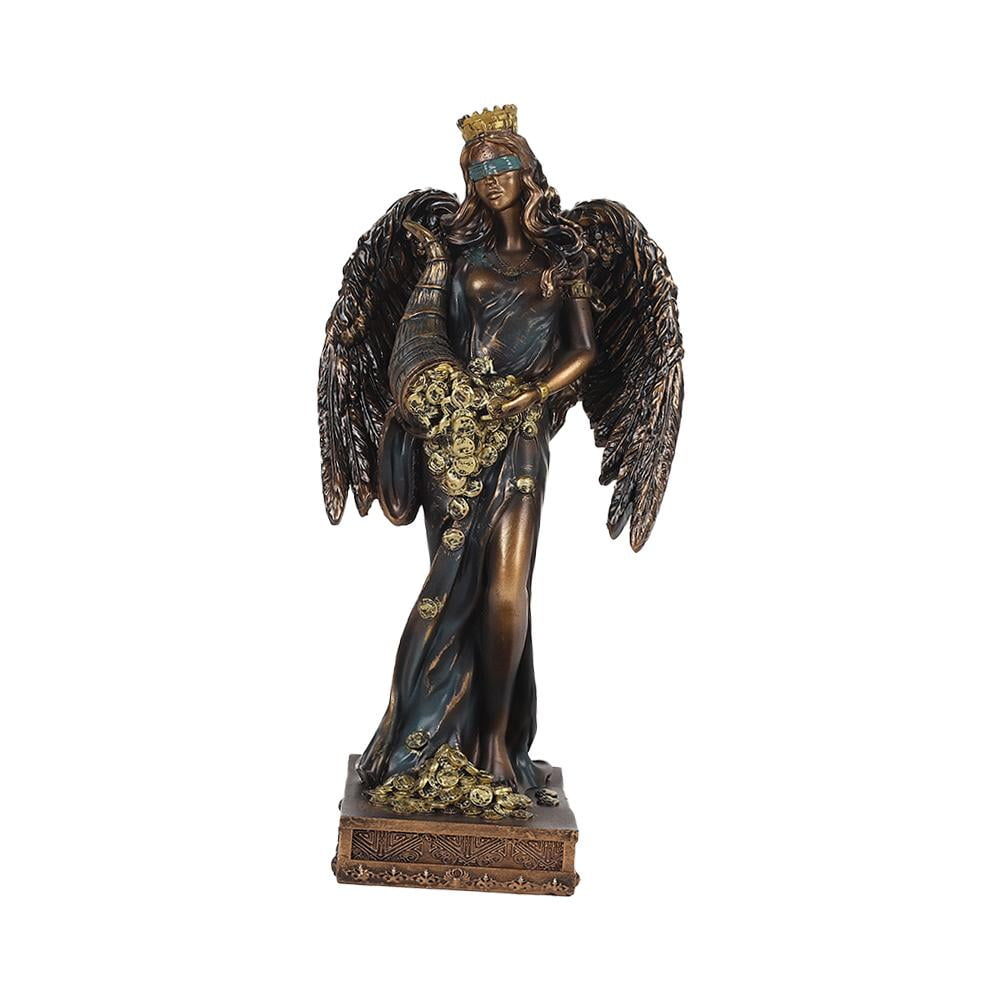 Magideal - Estatua De Resina Escultura Coleccionable Figura De Fortuna Con Diseño Mitológico Material Fino Y Trabajo Detallado Adecuado Para Mesa Oficina S 62 Cm X 72 Cm X 24 Cm