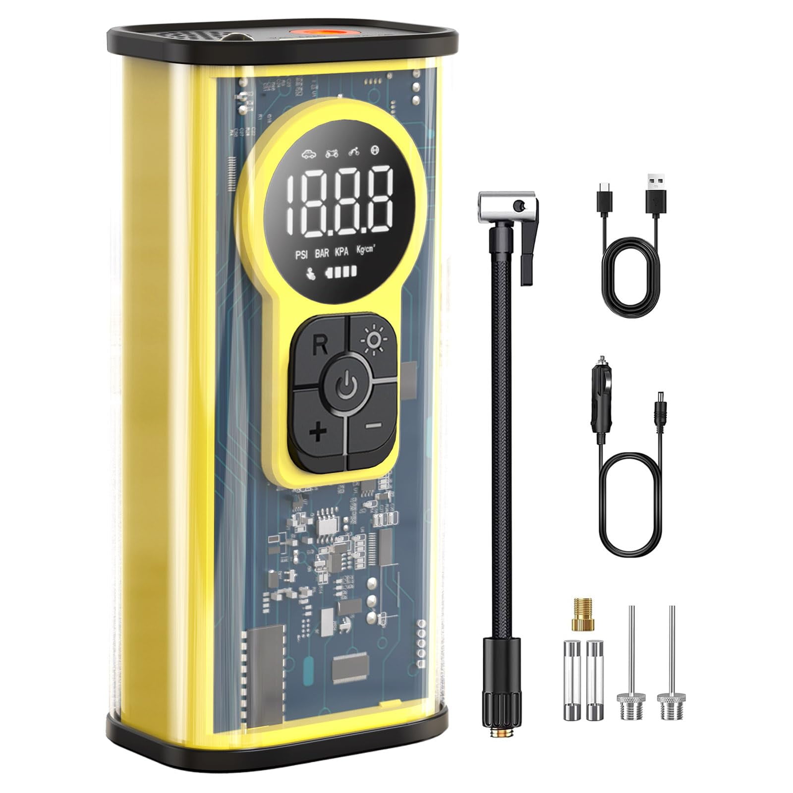 Bomba Eléctrica Portátil Para Bicicleta Duort 150 Psi Con Pantalla Led