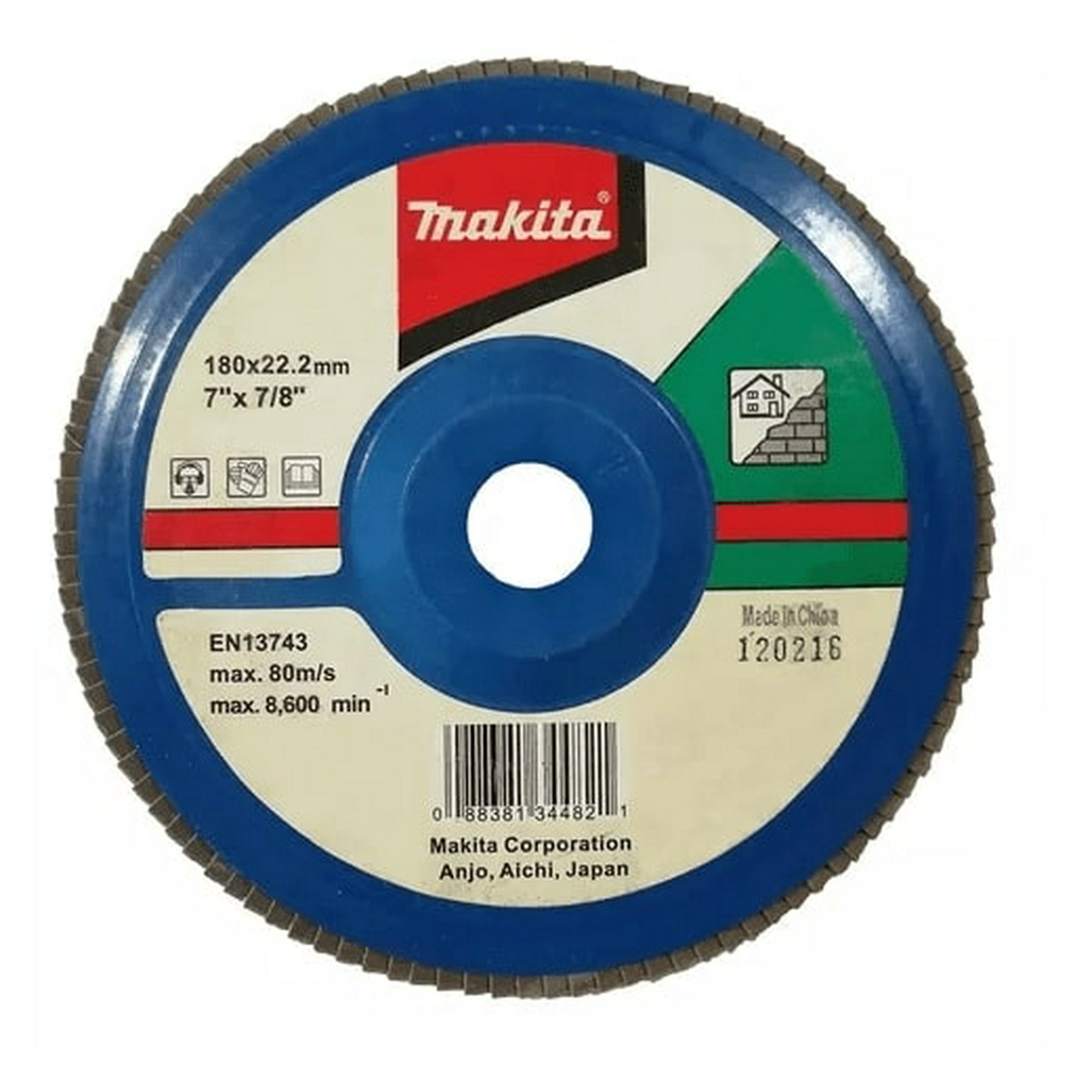 Makita - Disco Flap 180x22,23 Mm Grano 180 Carburo De Silicio / Concreto