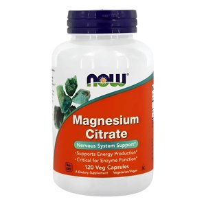 Now Foods - Magnesio Citrato Now 120 Capsulas - Sistema Nervioso Natural