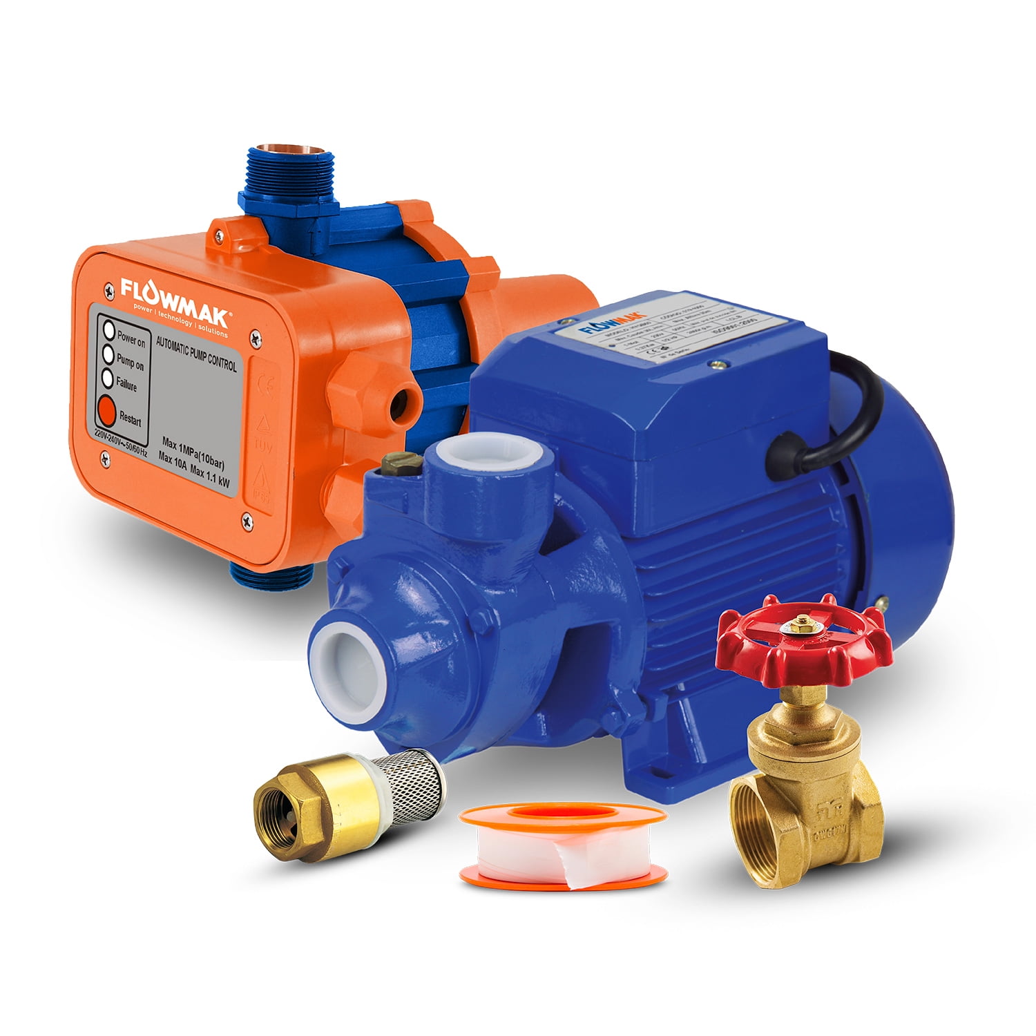 Flowmak - Kit Bomba Periferica 0,5 Hp Y Controlador Electrónico