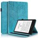 thumbnail image 1 of Funda con relieve del Árbol de la Vida para tablet Kindle 6(2022) con soporte, ranuras para tarjetas y soporte para lápiz óptico. Azul, 1 of 6