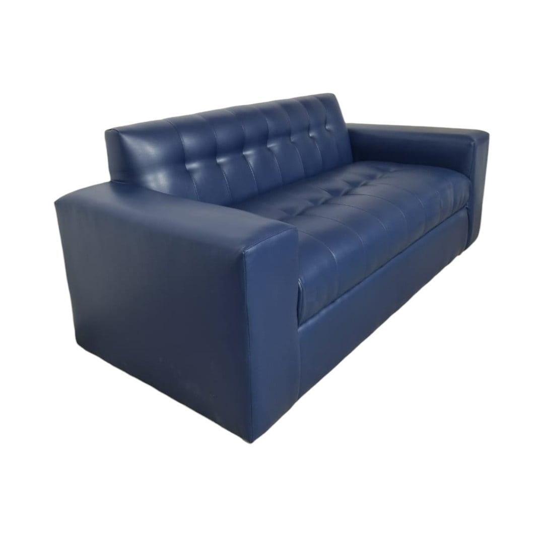 Diseños Valestrini - Sofa Tres Cuerpos Ecocuero Azul