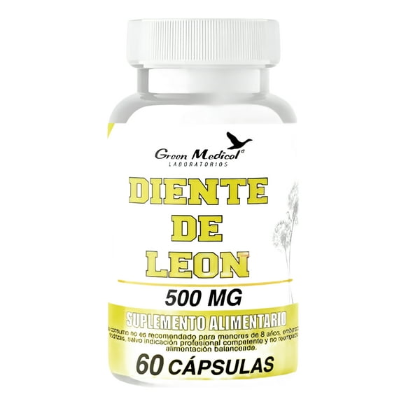 Diente De Leon 500mg 60 Caps Sabor Sin Sabor