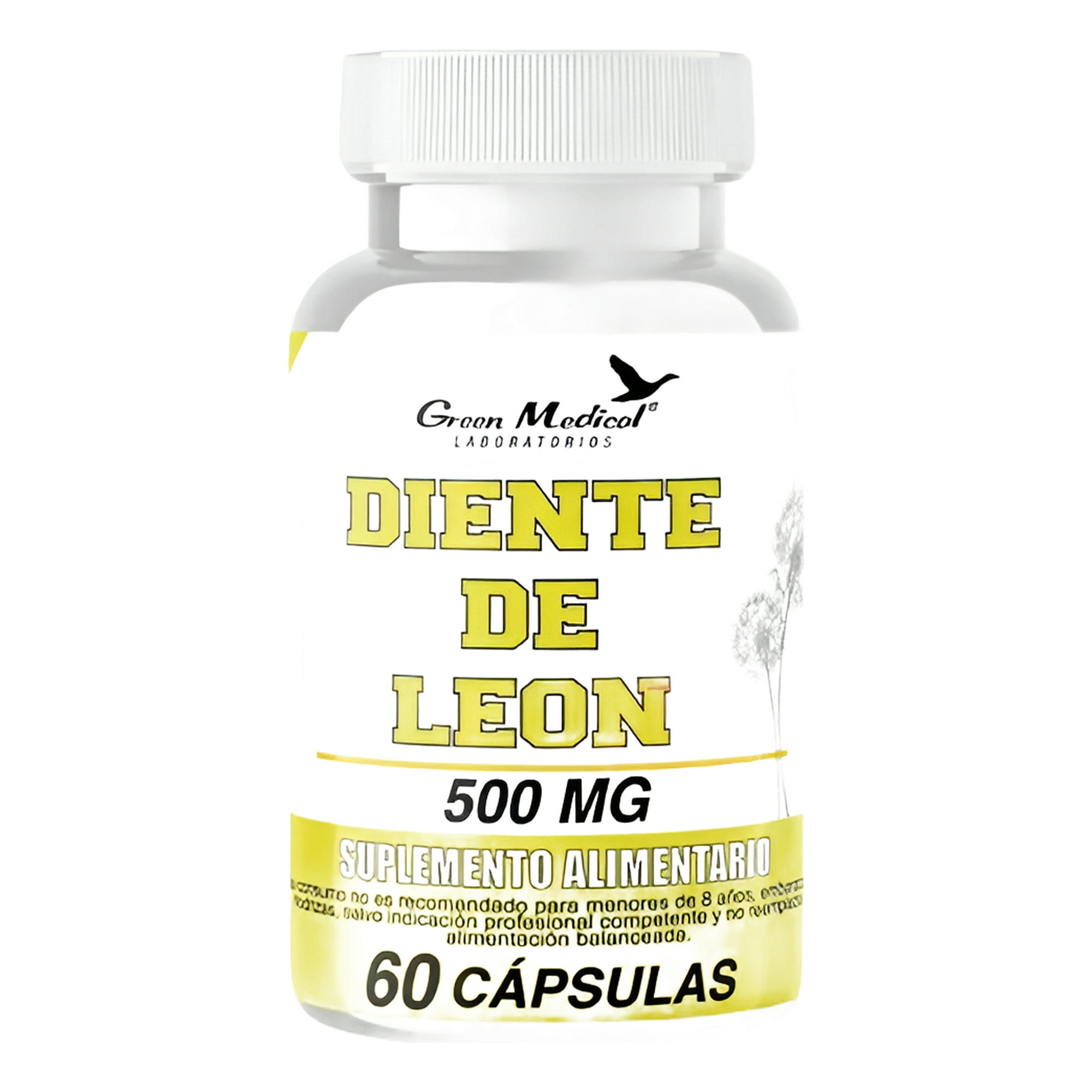 Green Medical - Diente De Leon 500mg 60 Caps Sabor Sin Sabor