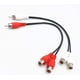 thumbnail image 1 of Cable adaptador de audio estéreo en Y para subwoofer Meiyangjx (1 macho a 2 hembras), RCA (M) a 2 RCA (F), 2 conectores divisores en Y (paquete de 2) (1 RCA M a 2 RCA F), 1 of 4