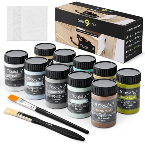 Set De Pintura Chalk 15 Piezas 9 Colores Mate