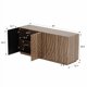 thumbnail image 3 of Gabinete de bufé con almacenamiento,4 puertas Moderno Accent Storage Sideboard,Lujoso bufé de gabinete de piso con antidumping independiente para cocina, 3 of 5