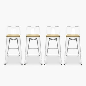 Form Design - Pack Tolix Taburetes Rsp 66 Madera X4 Blanco