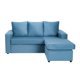 thumbnail image 2 of Living Bi-L Sofa 3 Cuerpos En L + 2 Poufs Felpa Azul Petroleo, 2 of 6