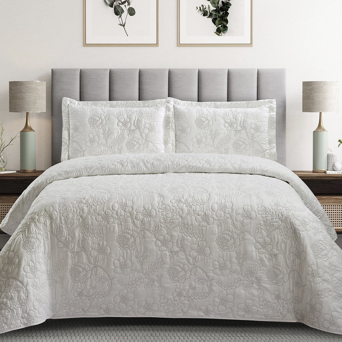 Quilt Andes Bordado Florencia Gris