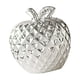 thumbnail image 2 of Estatua decorativa de cerámica de manzana, escultura de fruta coleccionable, adorno de escritorio para sala de estar, dormitorio, regalo de cumpleaños Plata, 2 of 5