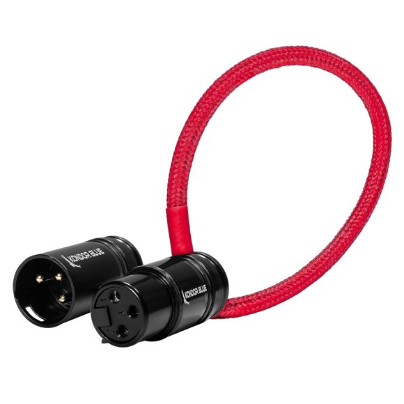 Cable Xlr 20 Cm Ángulo Recto Bajo Perfil Rojo