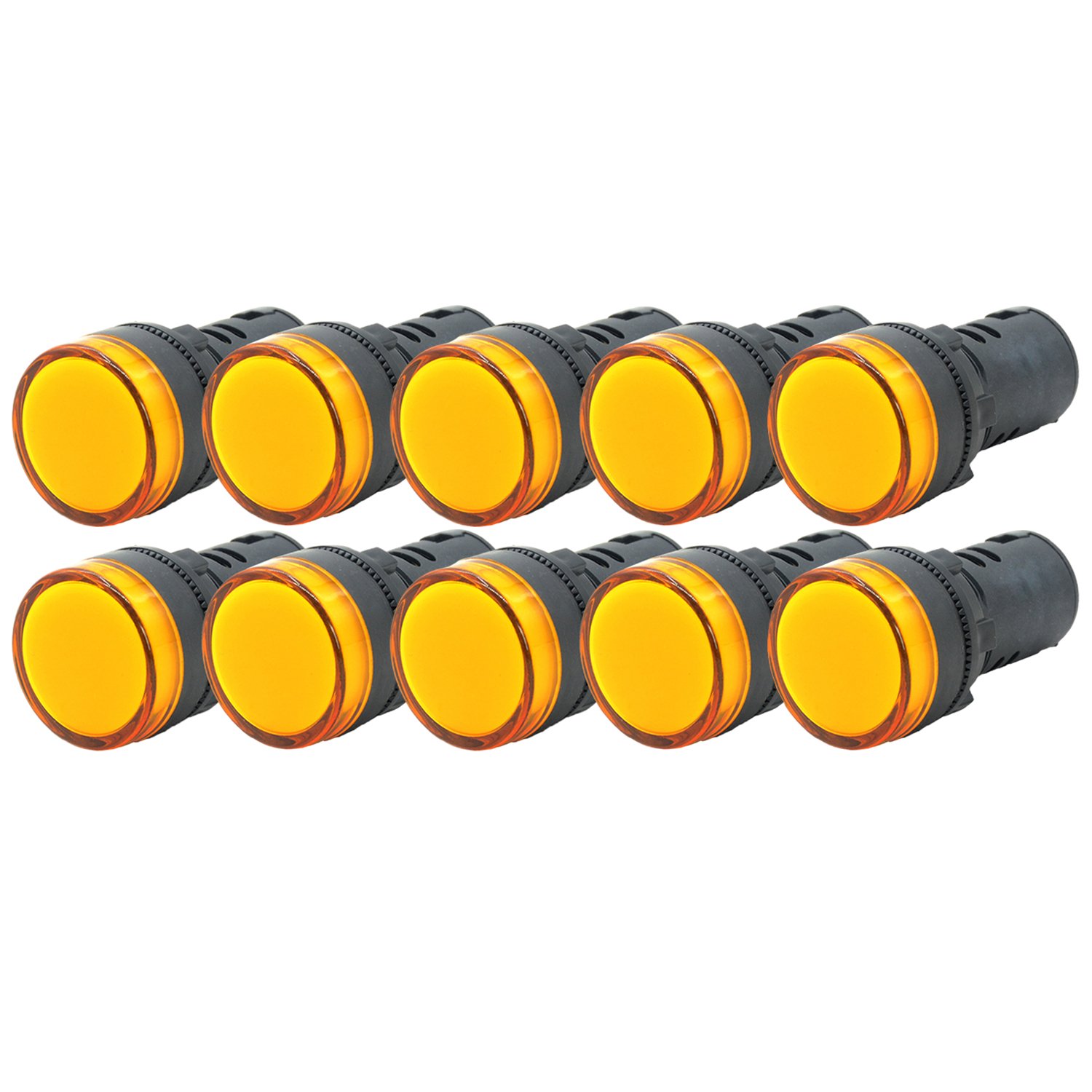 Soliot - Luz Piloto Led Amarillo 22mm 220v Pack 10 Unidades