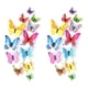 thumbnail image 1 of Decoración de pared de mariposas, 24 unidades, pegatinas 3D de mariposas para decoración de fiestas con imanes (coloridas, 24), 1 of 6