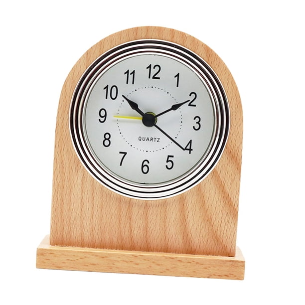 Reloj despertador analógico con movimiento de , reloj de escritorio de maciza, relojes despertadores de encimera para sala de , C