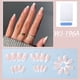 thumbnail image 1 of Medium Coffin False Nails, Fashion Ballerina Almond Fake Nails With White Swirl Design, Press On Nails, Wedding Prepare Stuffs, Glossy Acrylic Nails For Women And Girls, Valentine's Day, 1 of 2