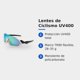 thumbnail image 2 of Lentes de Sol Ciclismo B-090 UV400 Marco TR90 Blanco Lente Verde Unisex, 2 of 4