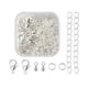 thumbnail image 4 of 80 Piezas Fabricación Accesorios de Bricolaje con 20x Cadena Extremo Caído Sujetadores con 5mm Abierto para , Plata clara, 4 of 5
