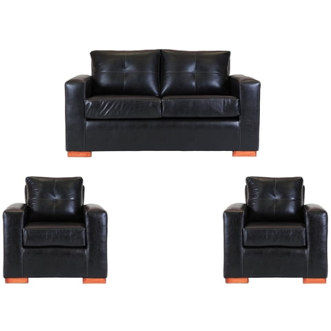 Muebles Altiro - Sofá Israel 211 - Cuero Sintético Pu Negro