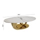 thumbnail image 1 of Modern Faux Marble Coffee Table, Sintered Stone Contemporary Tables with Stainless Steel Base, 1 of 3
