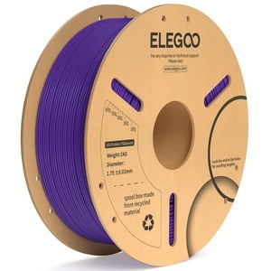 Filamento Para Impresora 3D Elegoo Pla Plus De 1,75 Mm, Color Morado, 1 Kg