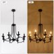 thumbnail image 3 of Candelabro Pretoy de 8 luces en hierro negro 74 cm, 3 of 9