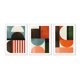 thumbnail image 1 of Set de Cuadros Abstracto Retro con Marco Blanco 50x40 CM, 1 of 1