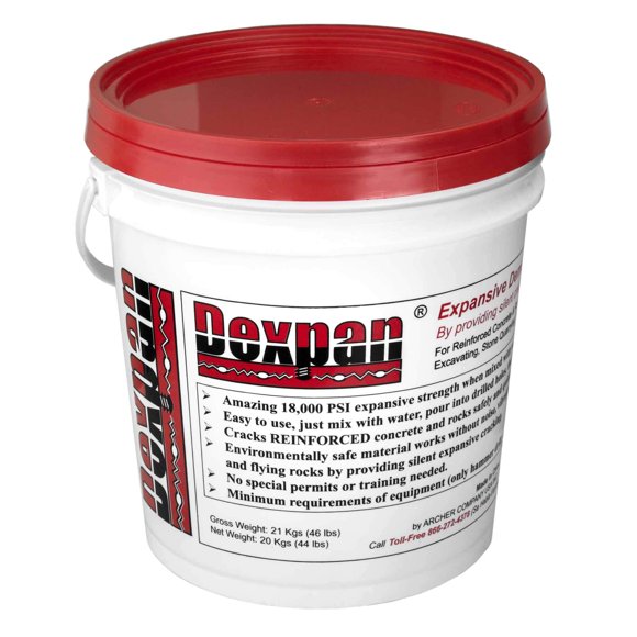 Dexpan Mortero Expansivo para Demolición 20kg 18,000 PSI