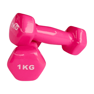 Linea Sport - Par De Mancuernas 1Kg C/U Total 2Kg Hexagonales De Vinilo