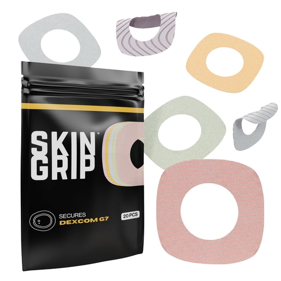 Parches adhesivos Skin Grip para Dexcom G7 y Stelo CGM, paquete de 20