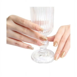 Tiolla - Uñas Sticker Efecto Gel Popping Gold