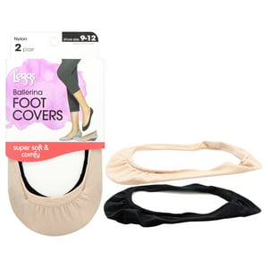 Cubrepiés De Bailarina - Q01405 Negro-Nude De Leggs Para Mujer - 2 Pares De Cubrepiés (9-12)